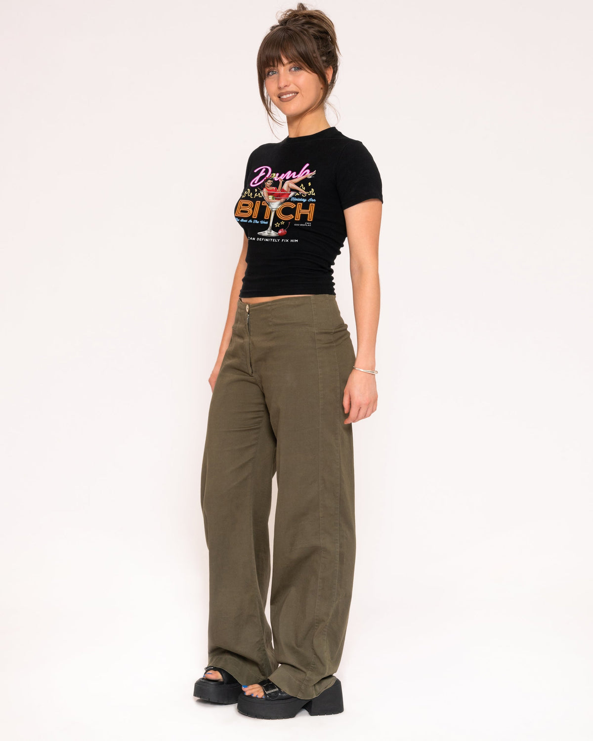 Dumb Bitch Hotel Longline Baby Tee product image 2