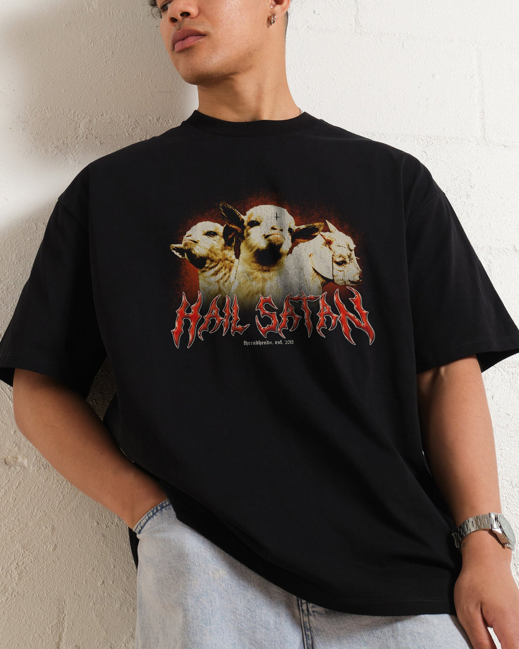 Hail Satan Oversized Tee product image 1