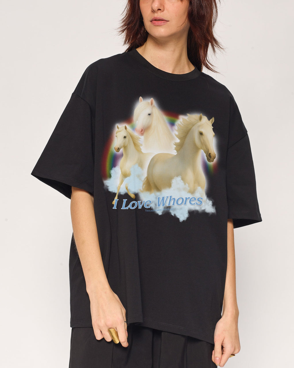 I Love Whores Oversized Tee product image 2