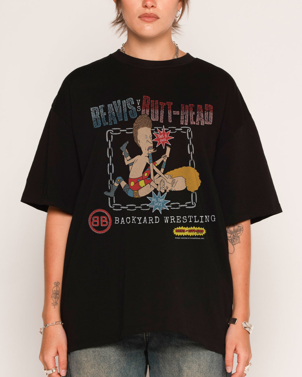 Backyard Wrestling Oversized Tee product image 1