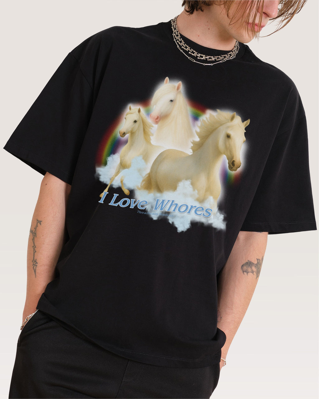 I Love Whores Oversized Tee product image 1