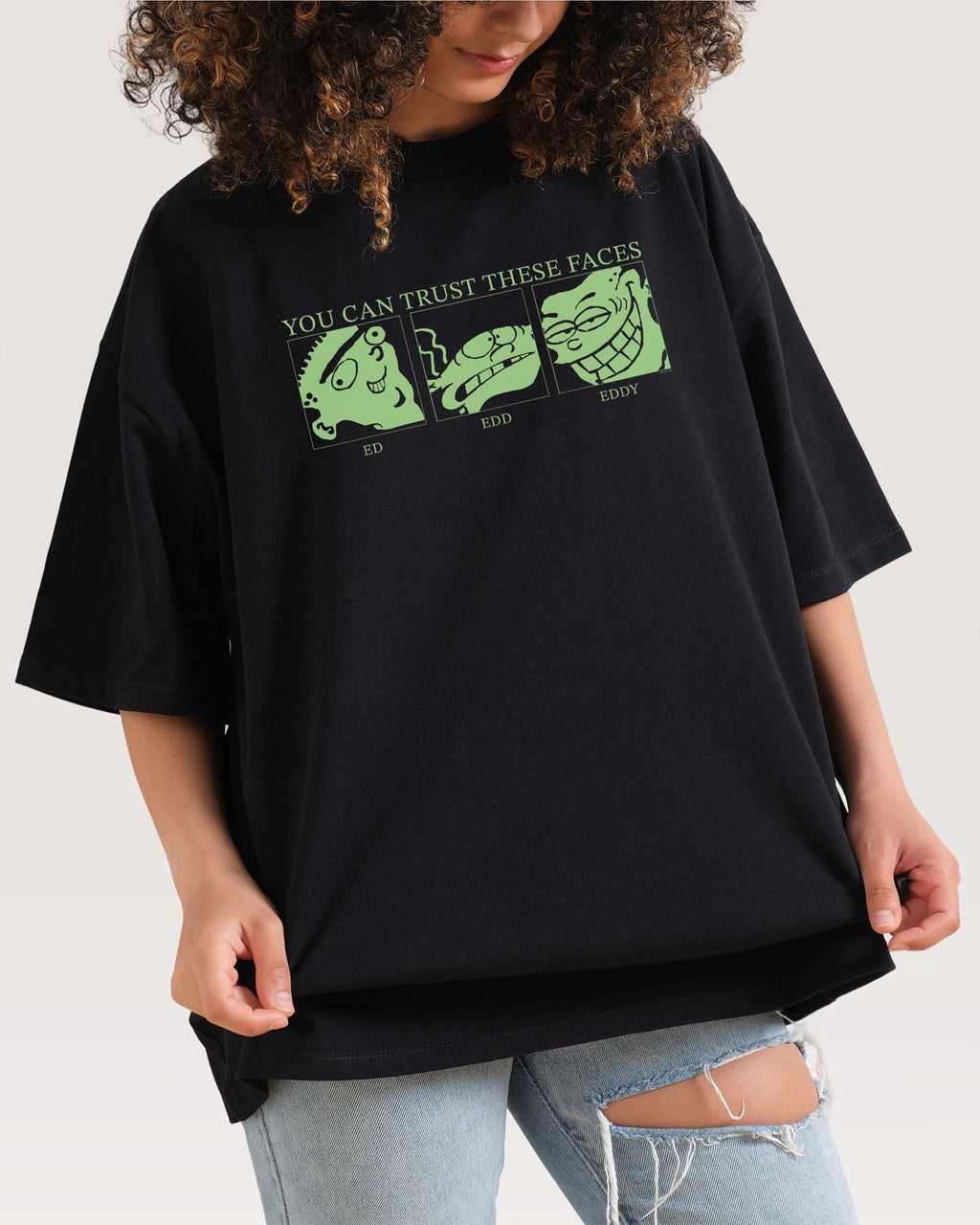 You Can Trust These Faces Oversized Tee product image 1