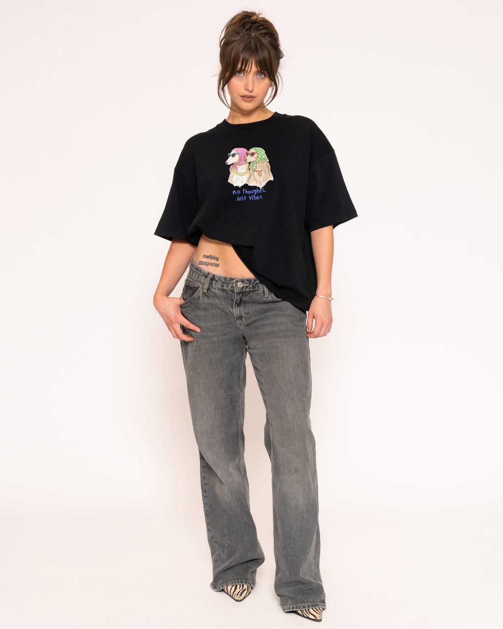 No Thoughts, Just Vibes Boxy Tee product image 5