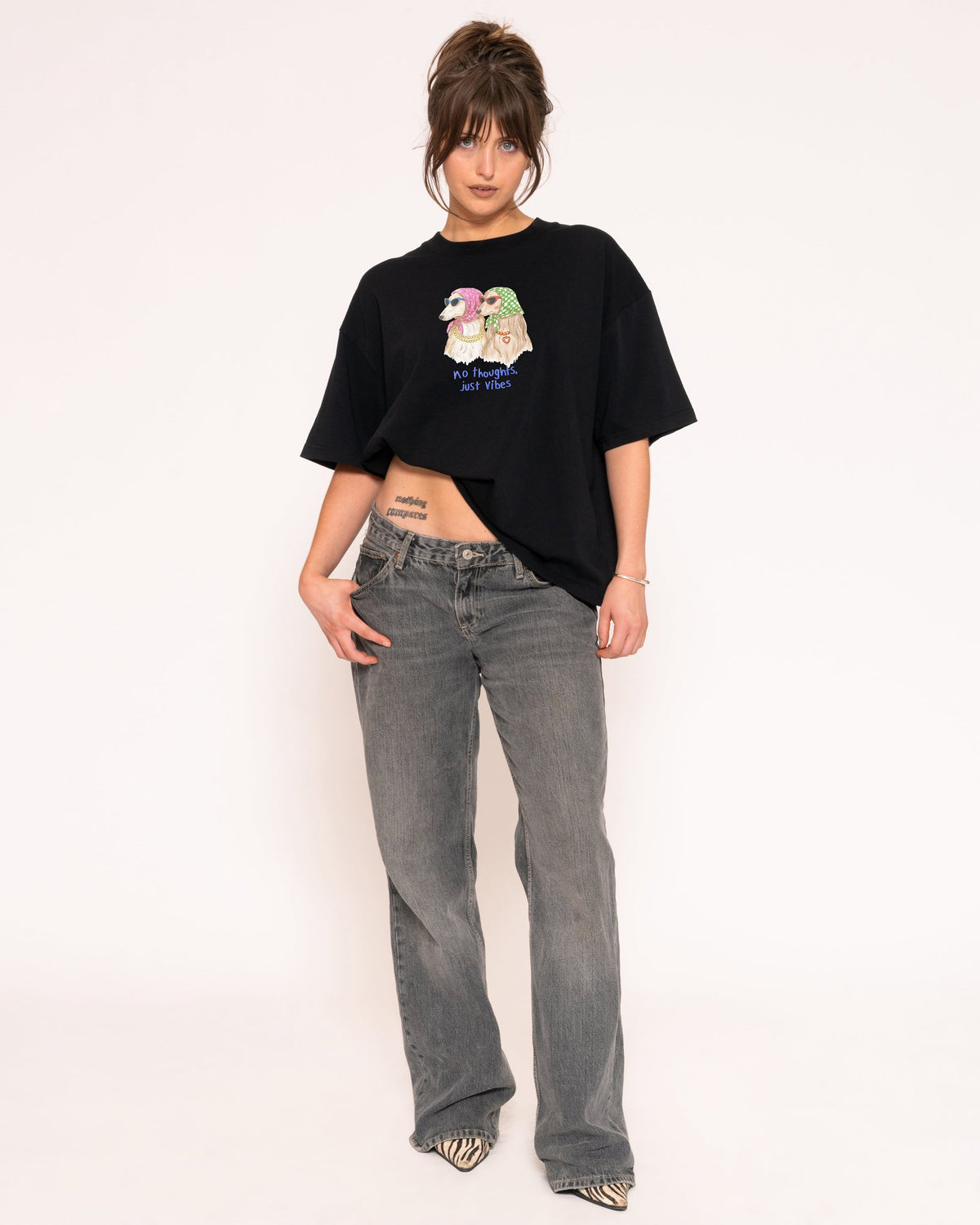 No Thoughts, Just Vibes Boxy Tee product image 5