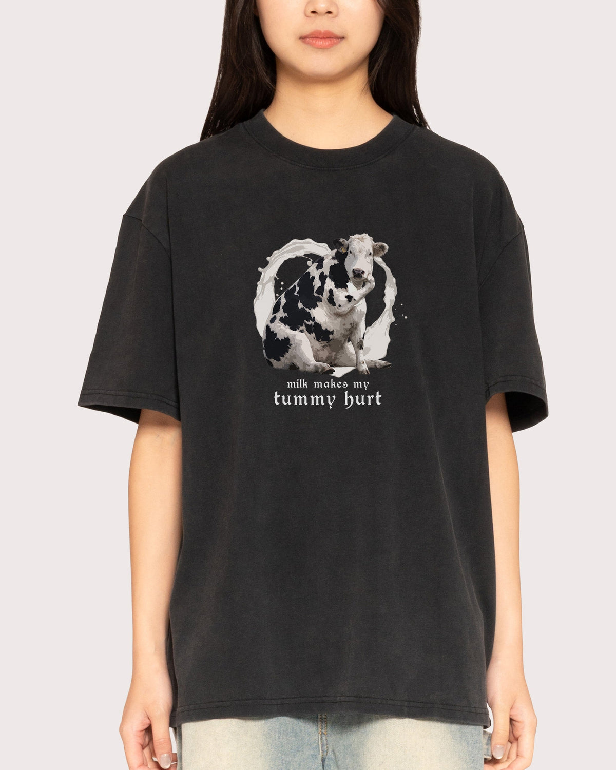 Milk Makes My Tummy Hurt Oversized Tee product image 3