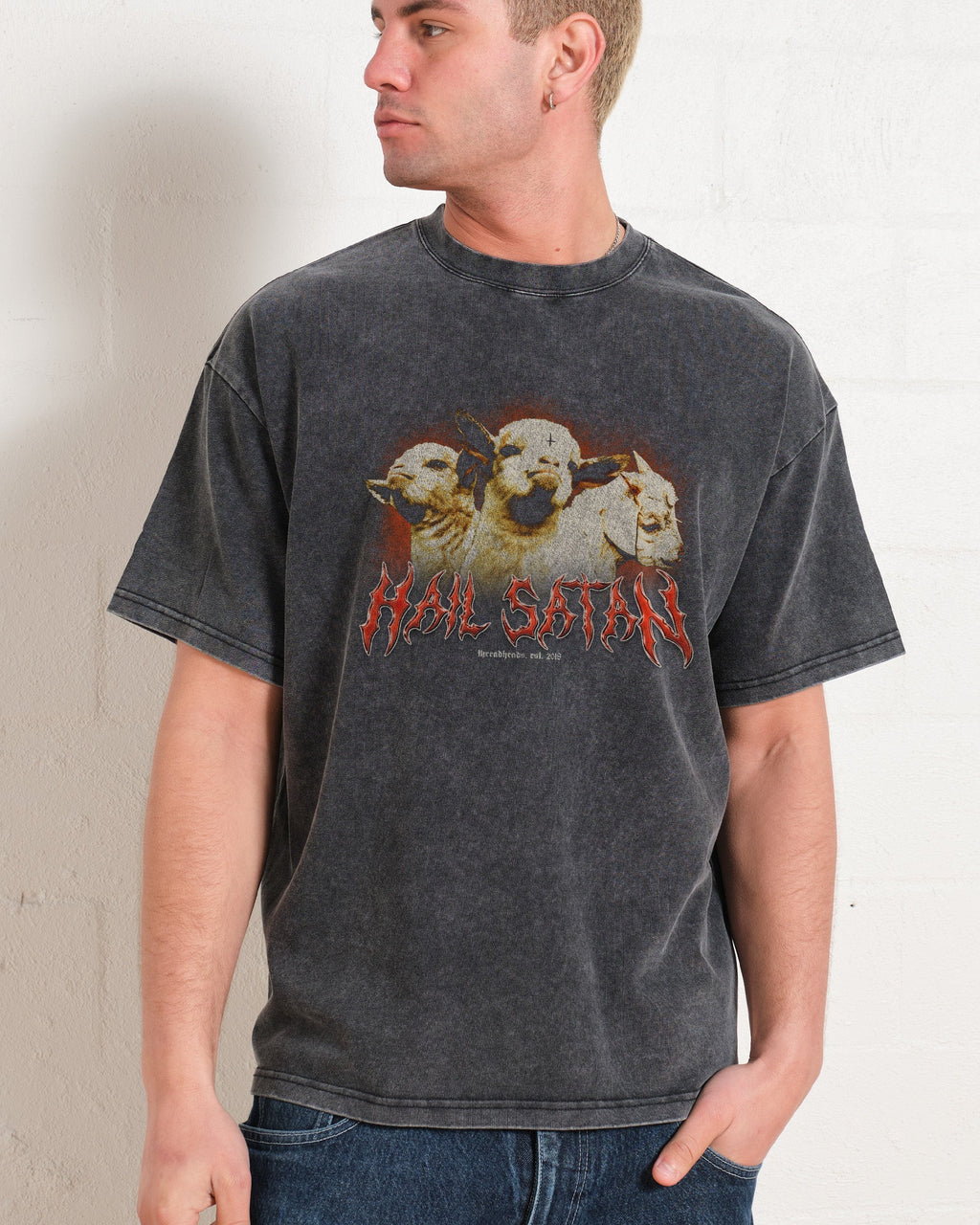 Hail Satan Oversized Tee product image 3