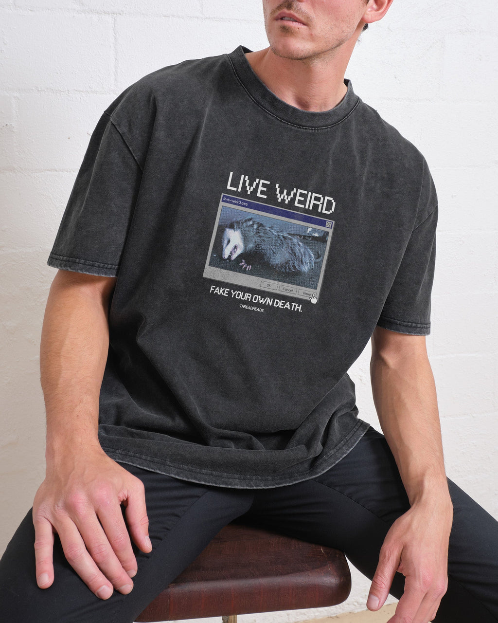 Live Weird, Fake Your Own Death Oversized Tee product image 3