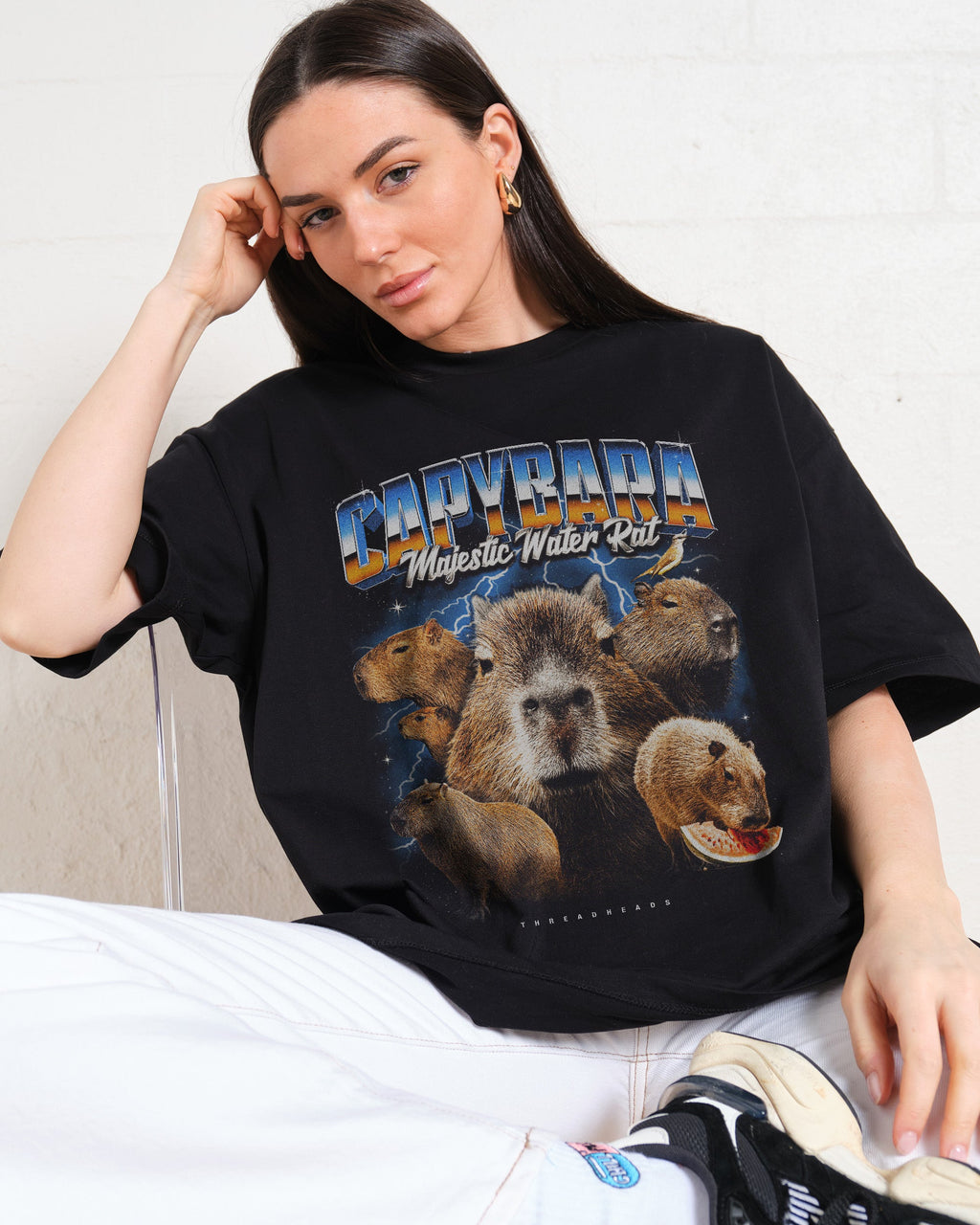 Capybara Water Rat Oversized Tee product image 1