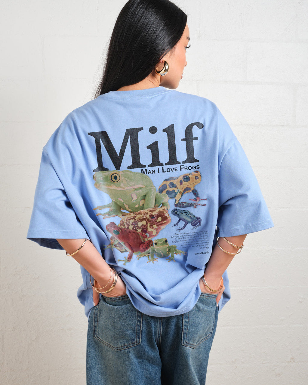 Man I Love Frogs Front and Back Oversized Tee product image 7