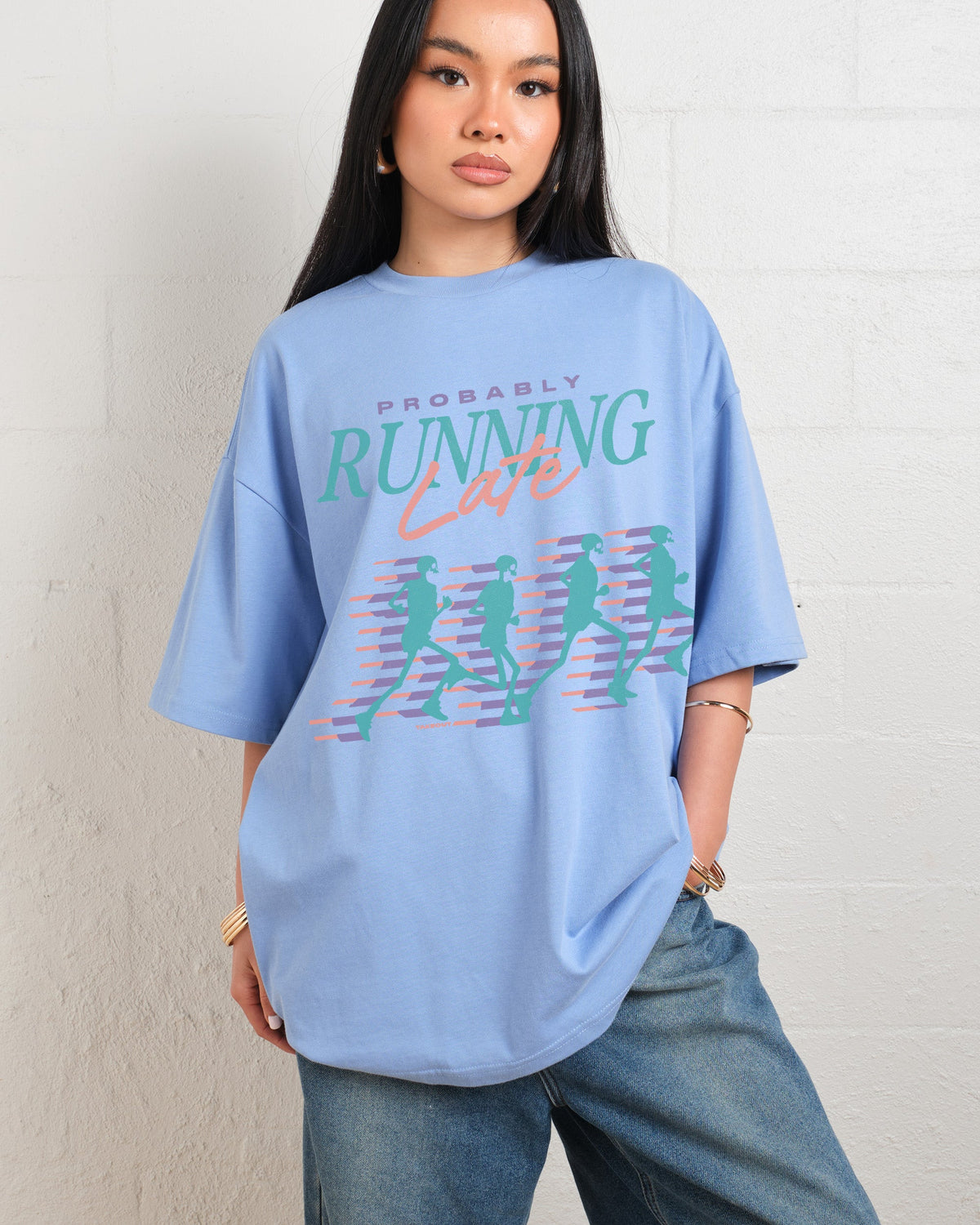 Probably Running Late Oversized Tee product image 4