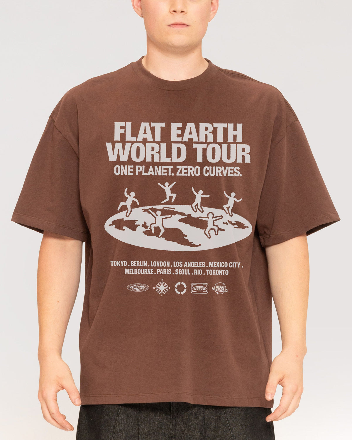 Flat Earth World Tour Oversized Tee product image 7