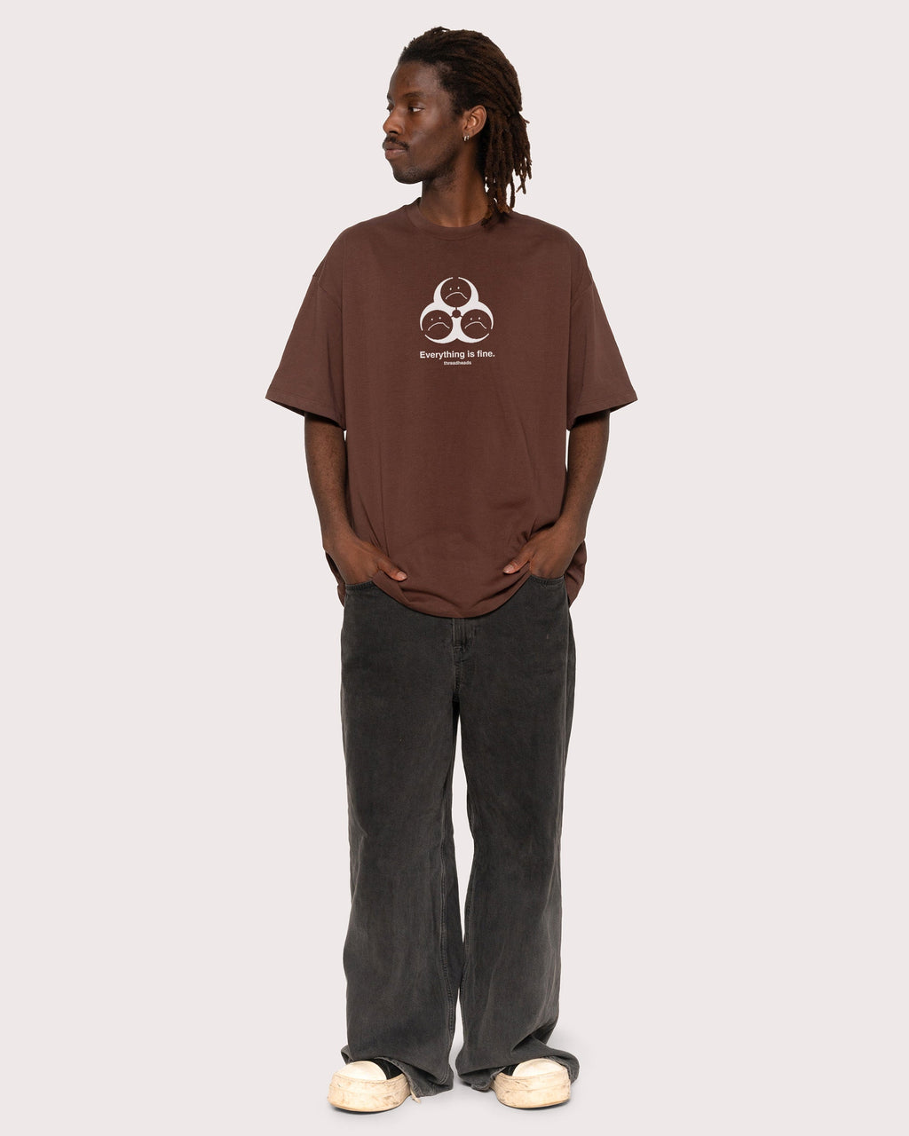 Everything Is Fine Biohazard Oversized Tee product image 8