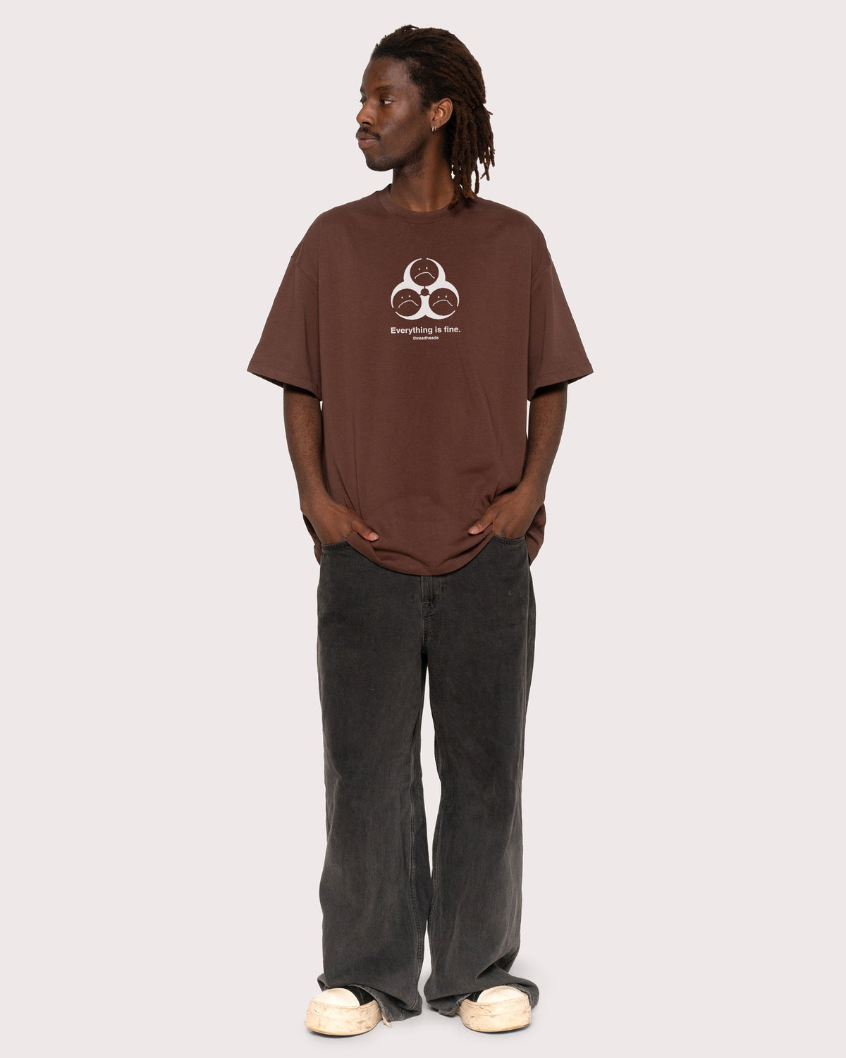 Everything Is Fine Biohazard Oversized Tee product image 8