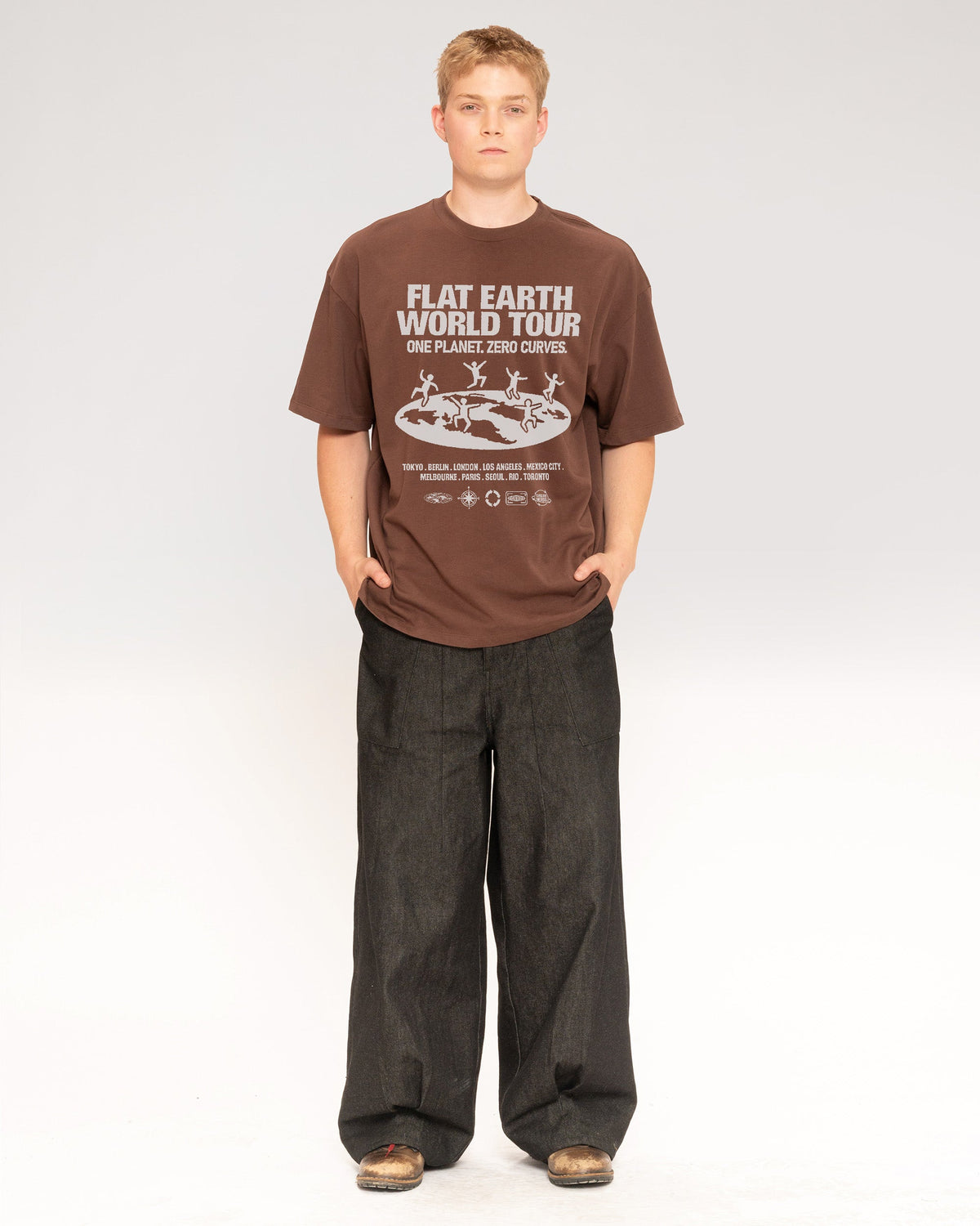 Flat Earth World Tour Oversized Tee product image 8