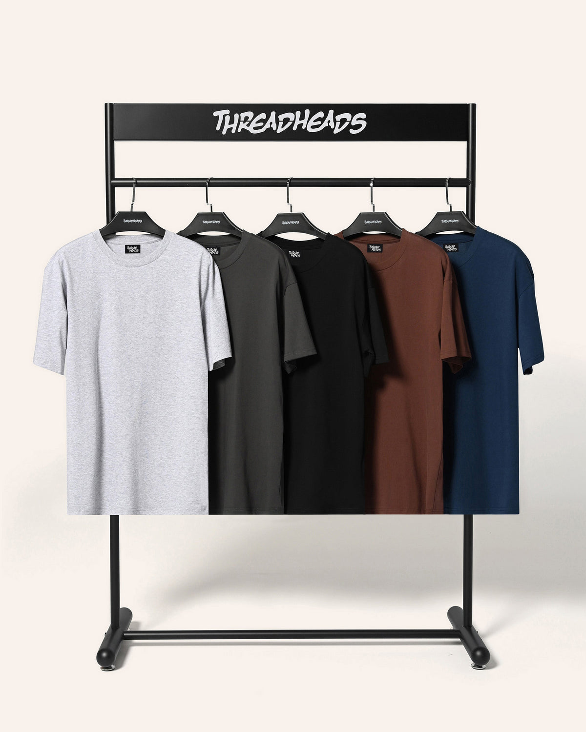 Classic Tee 5 Pack: Grey, Charcoal, Navy, Brown, Black product image 1