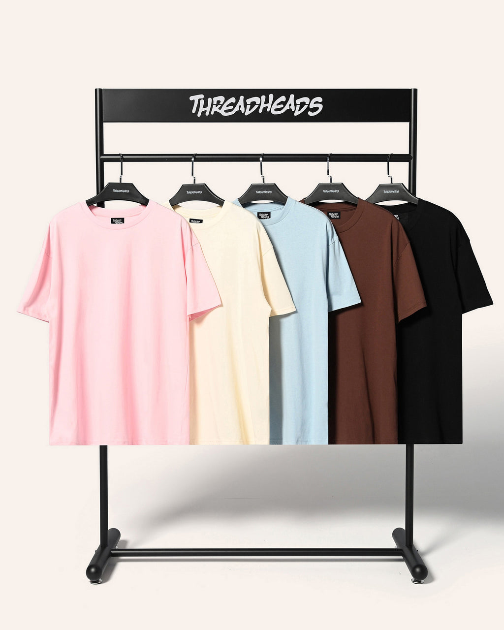 Classic Tee 5 Pack: Pale Blue, Natural, Pink, Brown, Black product image 1