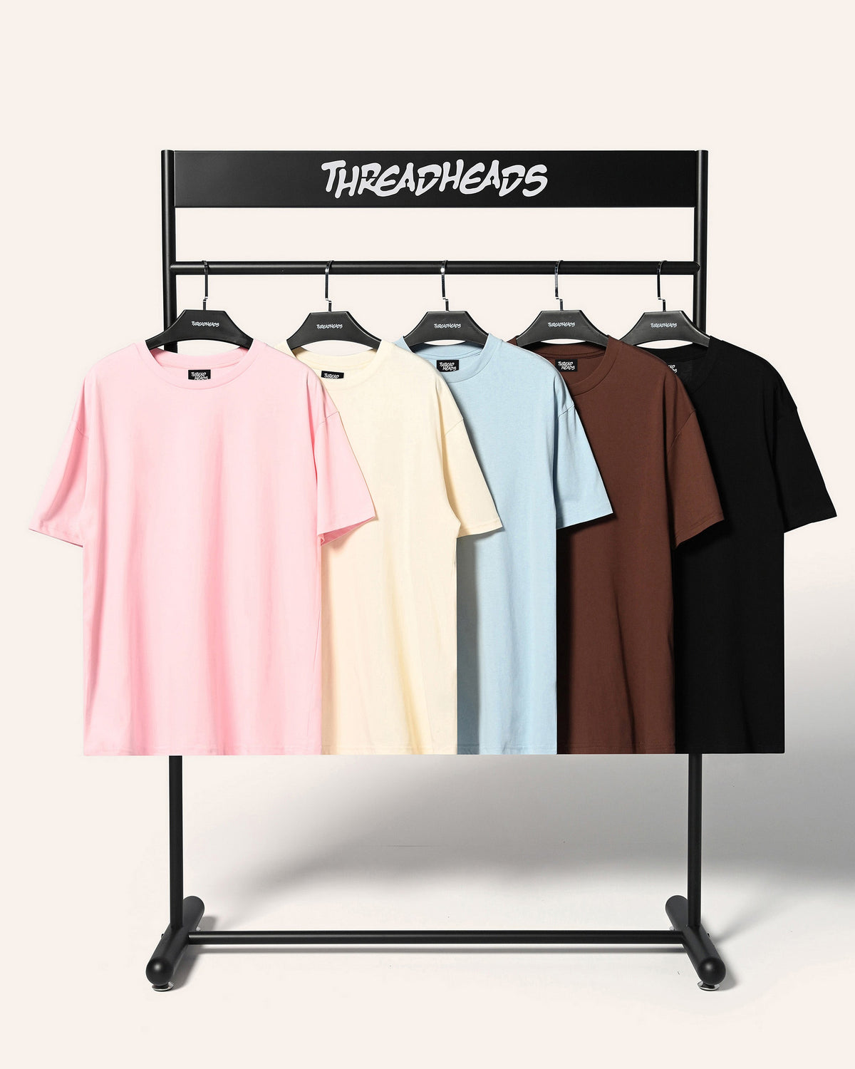 Classic Tee 5 Pack: Pale Blue, Natural, Pink, Brown, Black product image 1