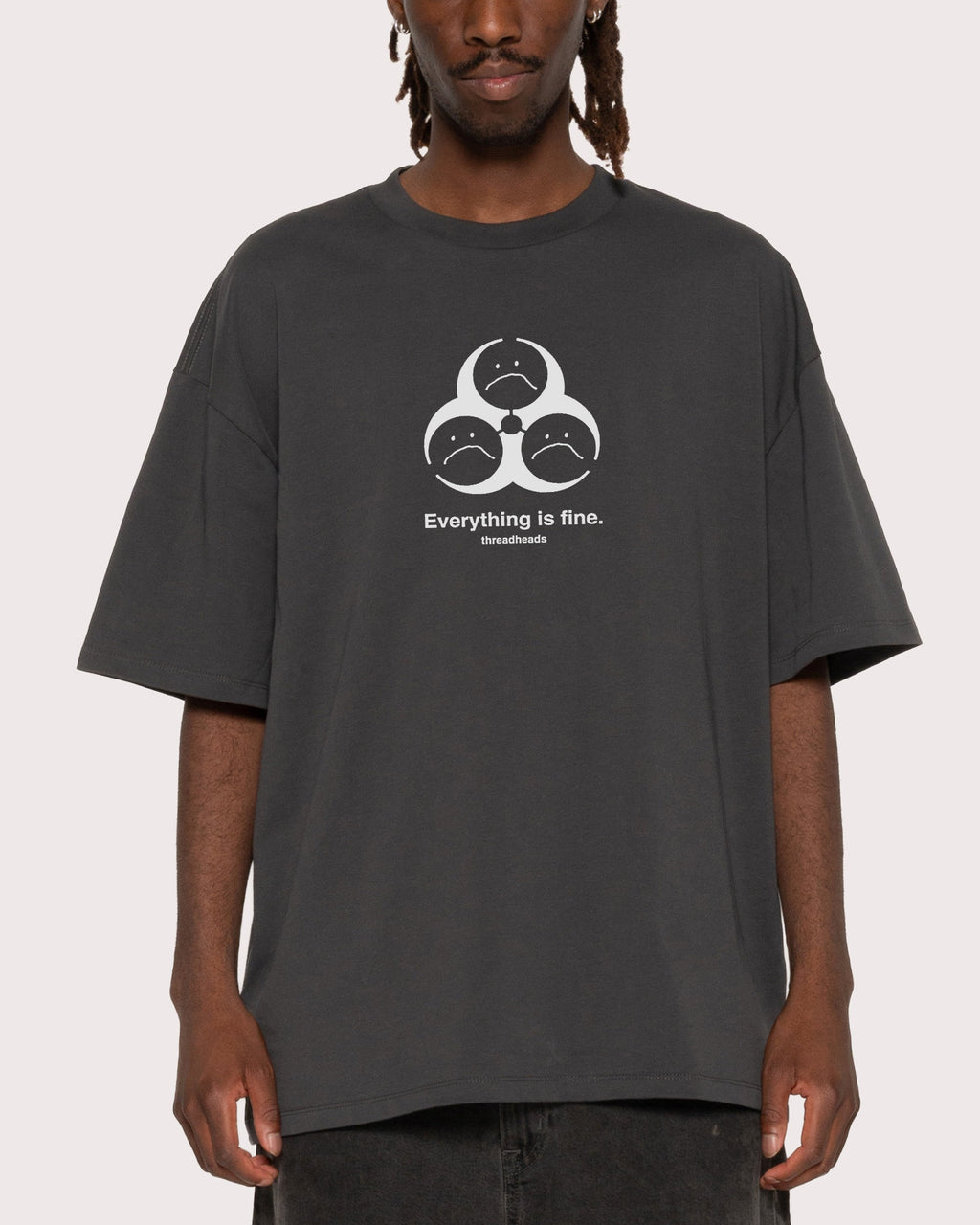 Everything Is Fine Biohazard Oversized Tee product image 5