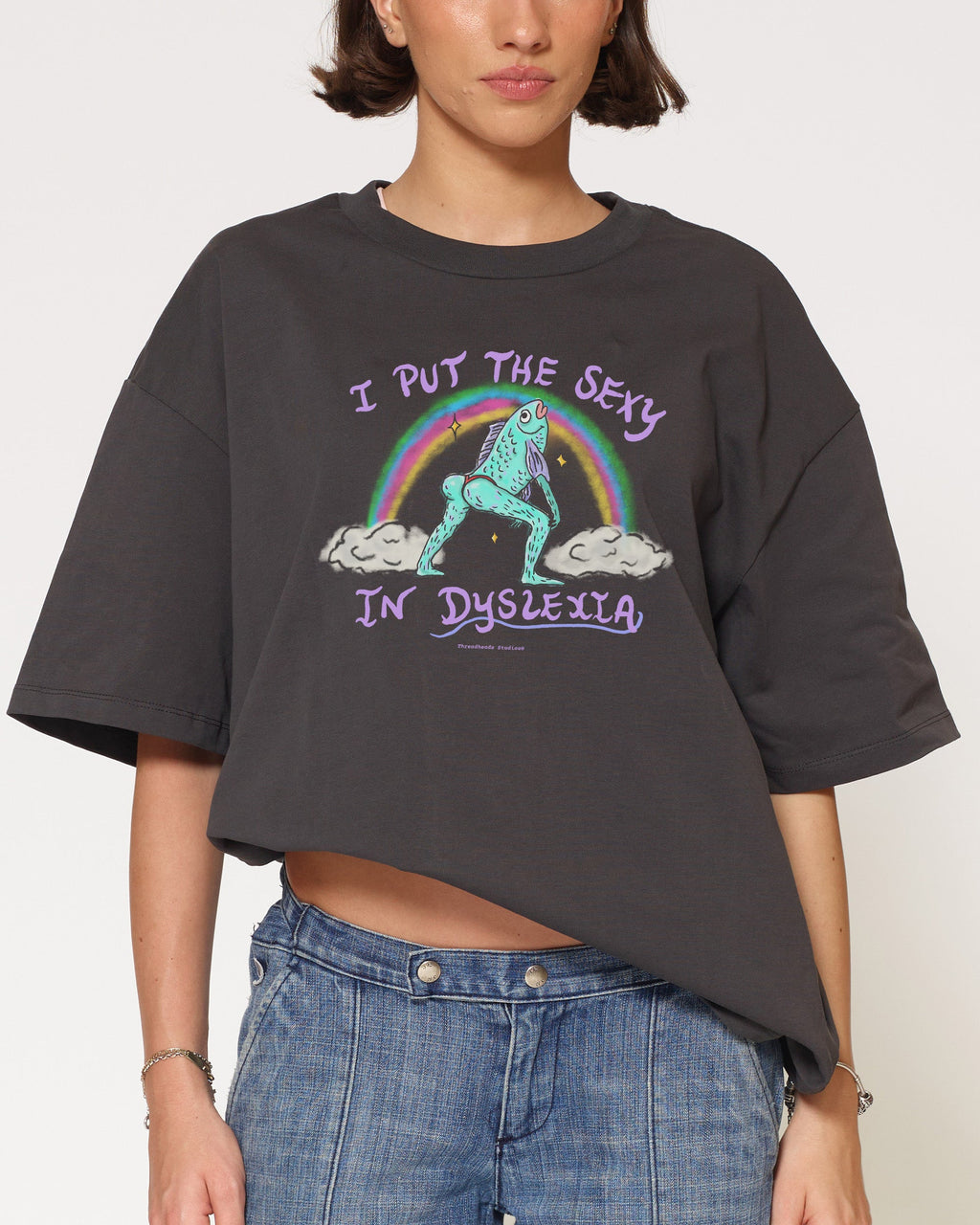 I Put the Sexy in Dyslexia Oversized Tee product image 7