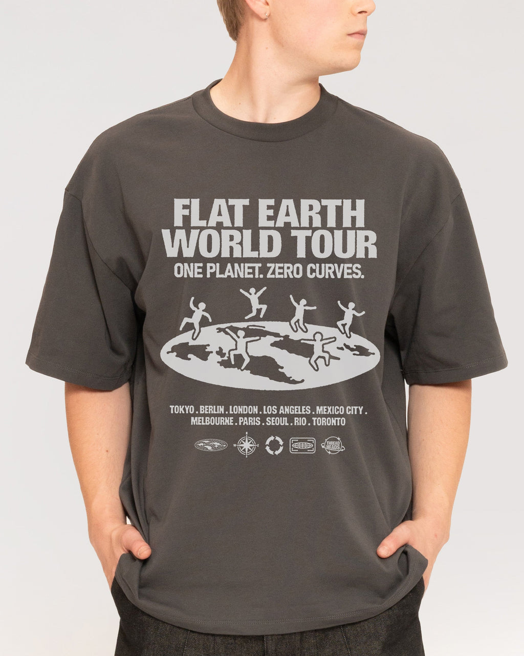 Flat Earth World Tour Oversized Tee product image 9