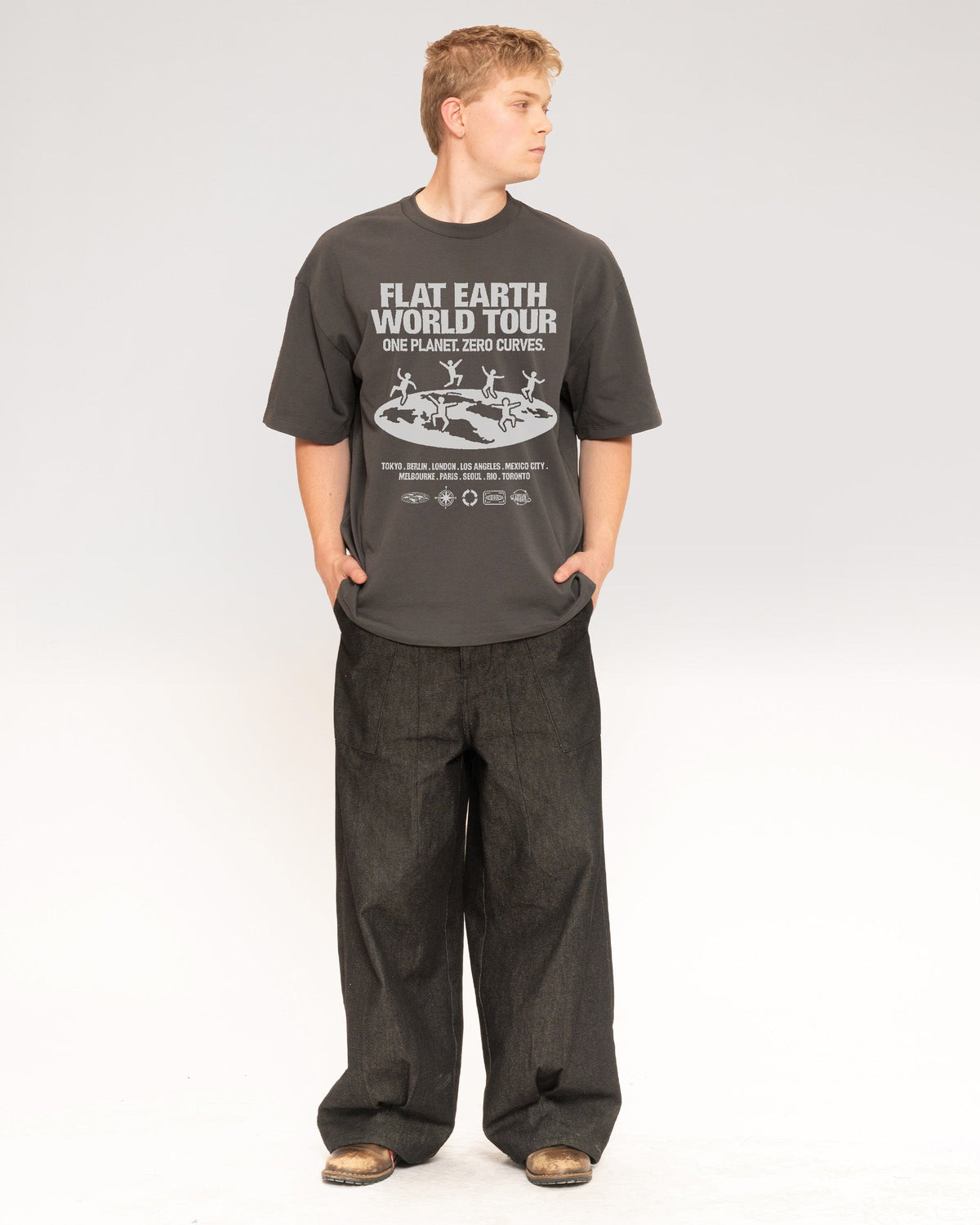 Flat Earth World Tour Oversized Tee product image 10
