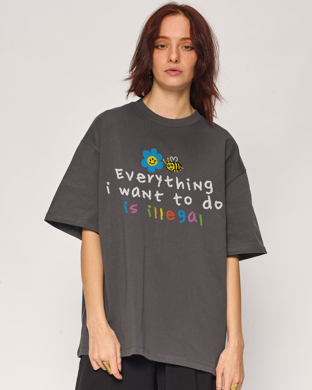 Everything is Illegal Oversized Tee product image 3