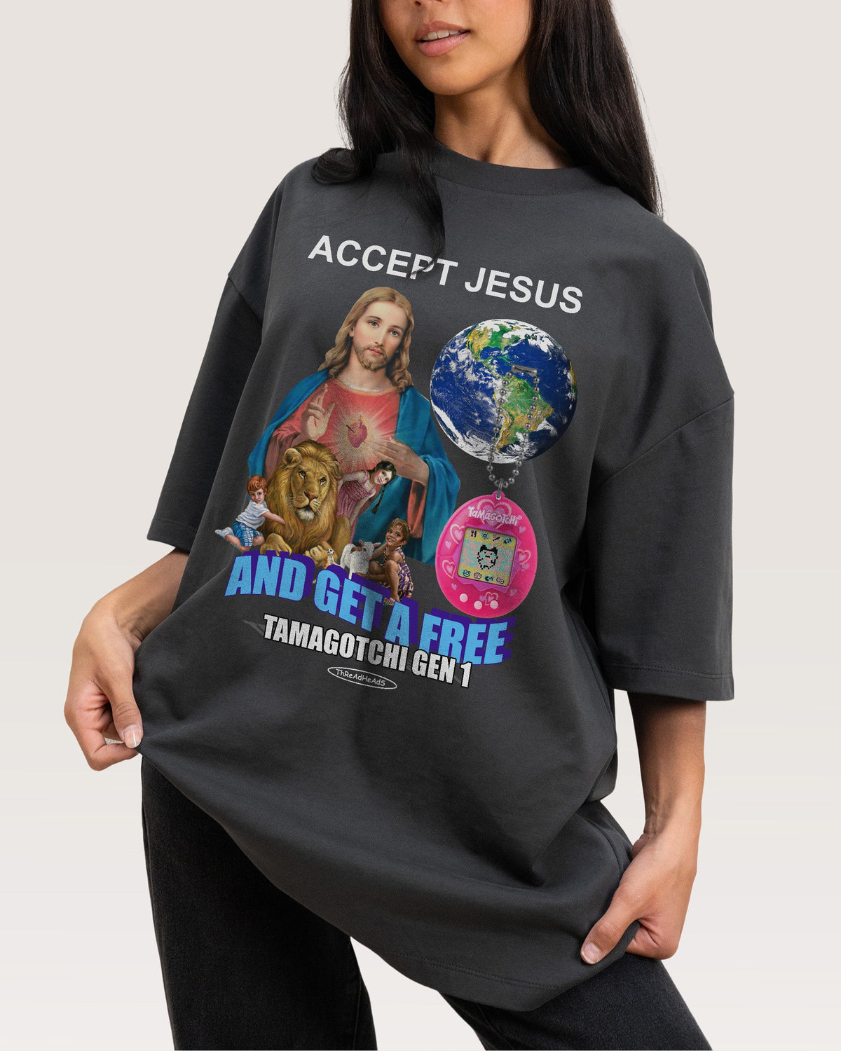 Accept Jesus Oversized Tee product image 1