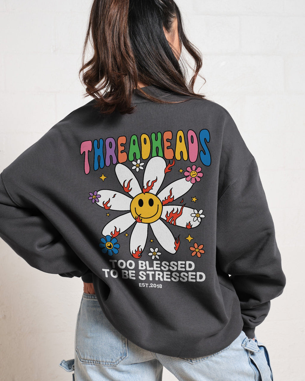 Too Blessed to be Stressed Sweatshirt product image 3