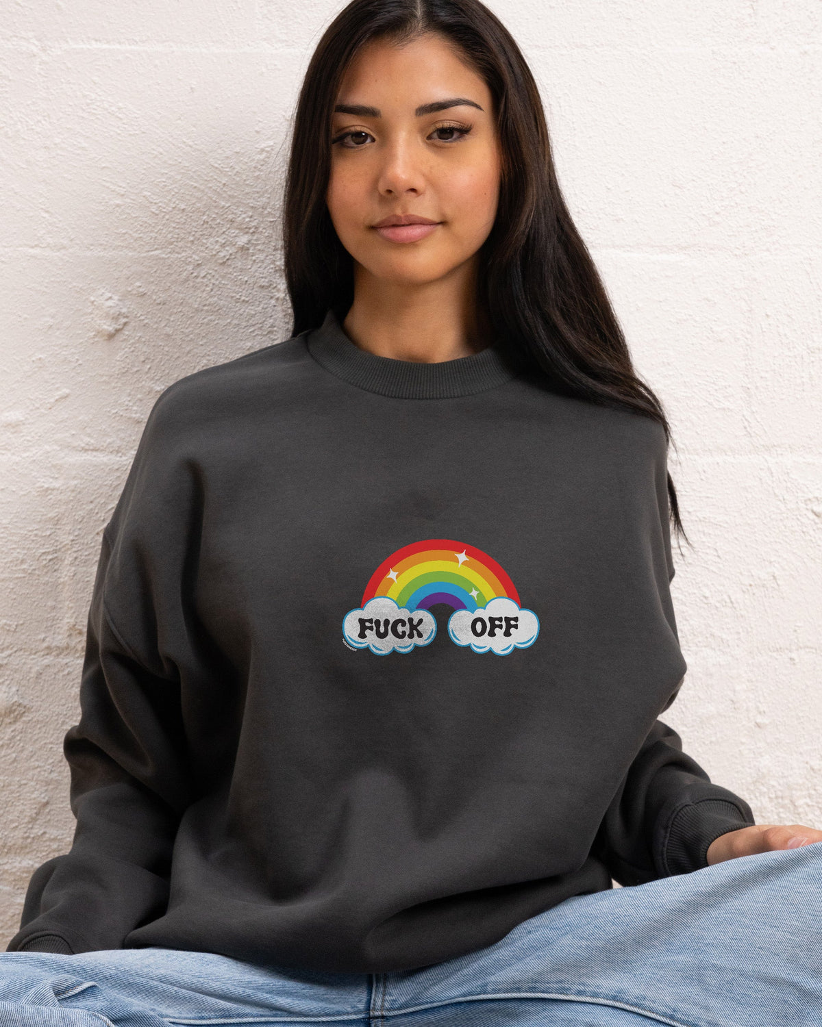 Fk Off Rainbow Sweatshirt product image 3