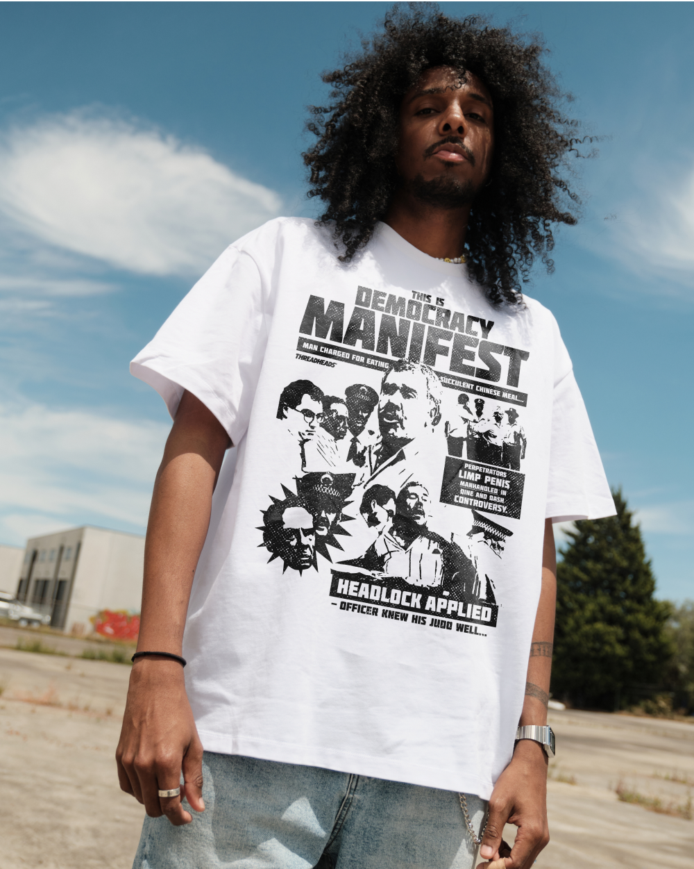 Democracy Manifest: Tabloid Edition Oversized Tee product image 1