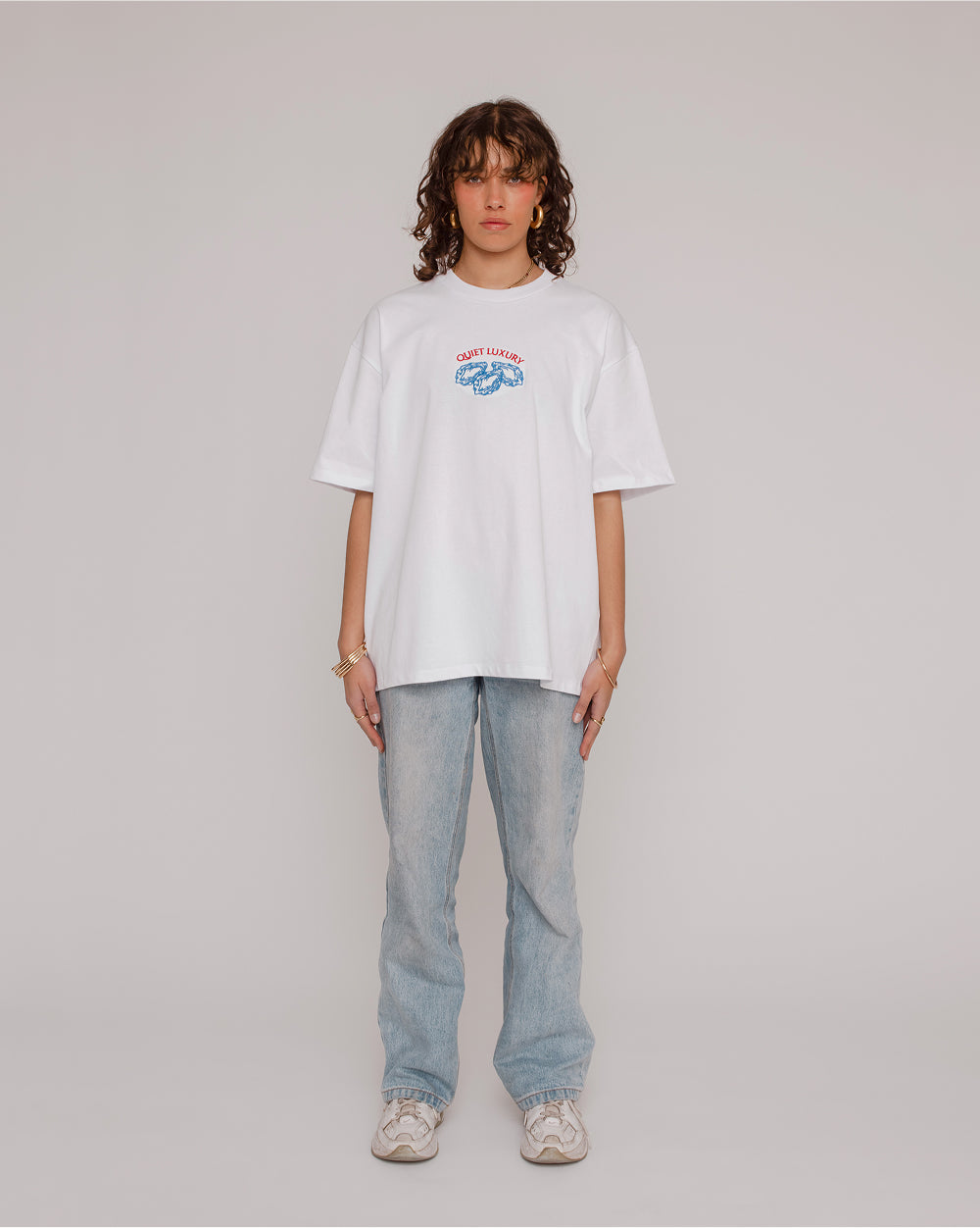 Quiet Luxury Oversized Embroidered Tee product image 3