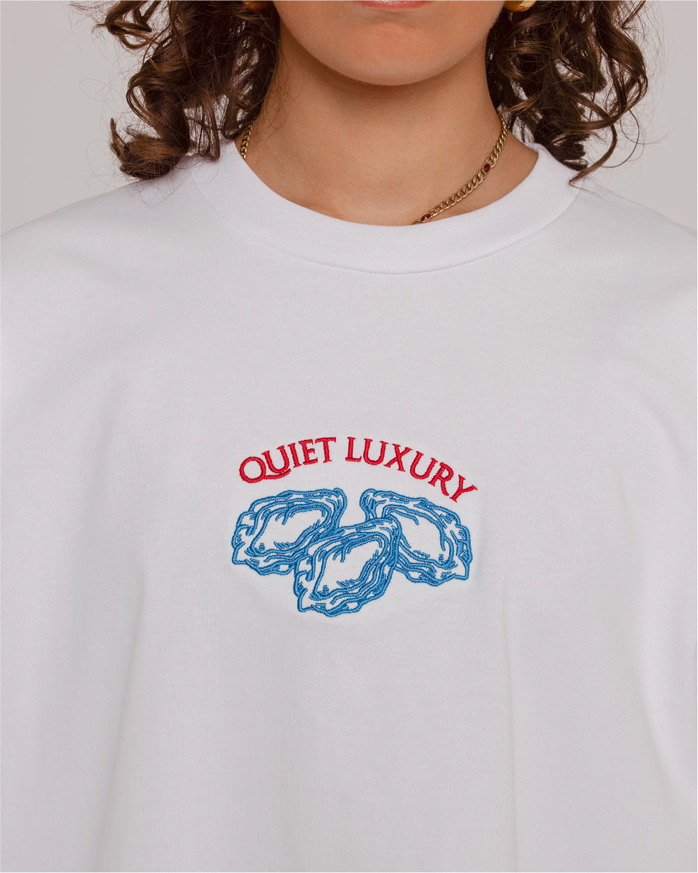 Quiet Luxury Oversized Embroidered Tee product image 2