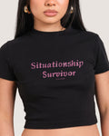 Situationship Survivor Baby Tee product image 1