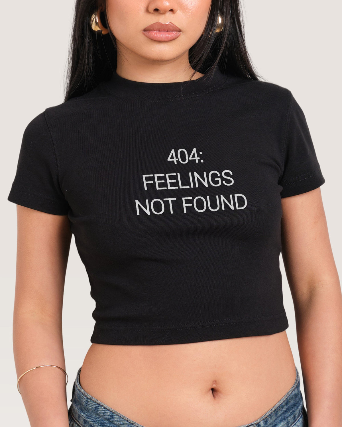 404 Feelings Not Found Baby Tee product image 1