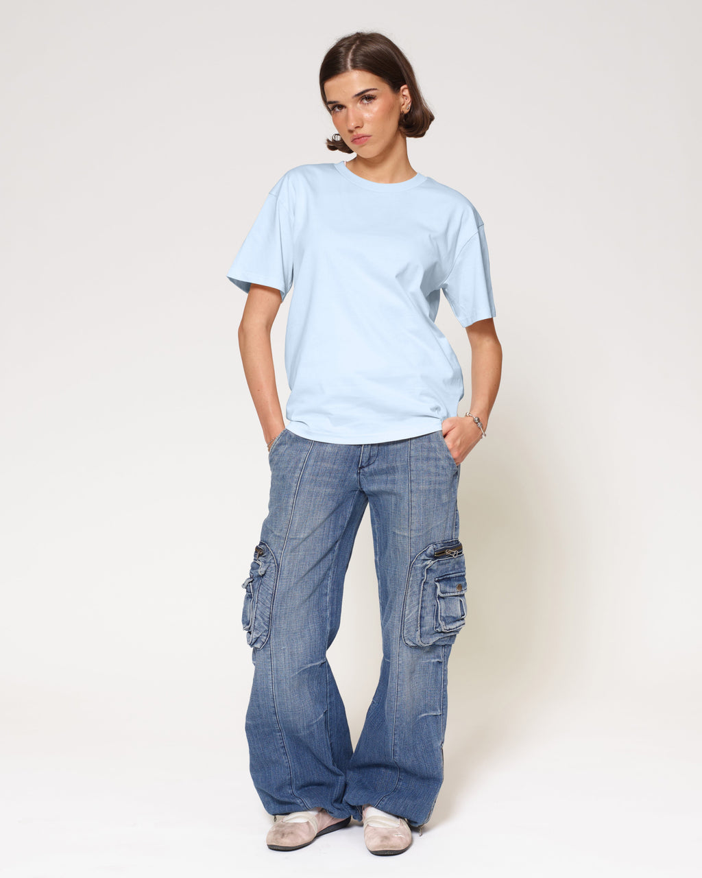Classic Tee 5 Pack: Pale Blue, Natural, Pink, Brown, Black product image 3