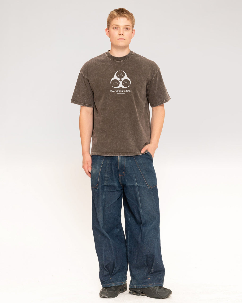 Everything Is Fine Biohazard Oversized Tee product image 10