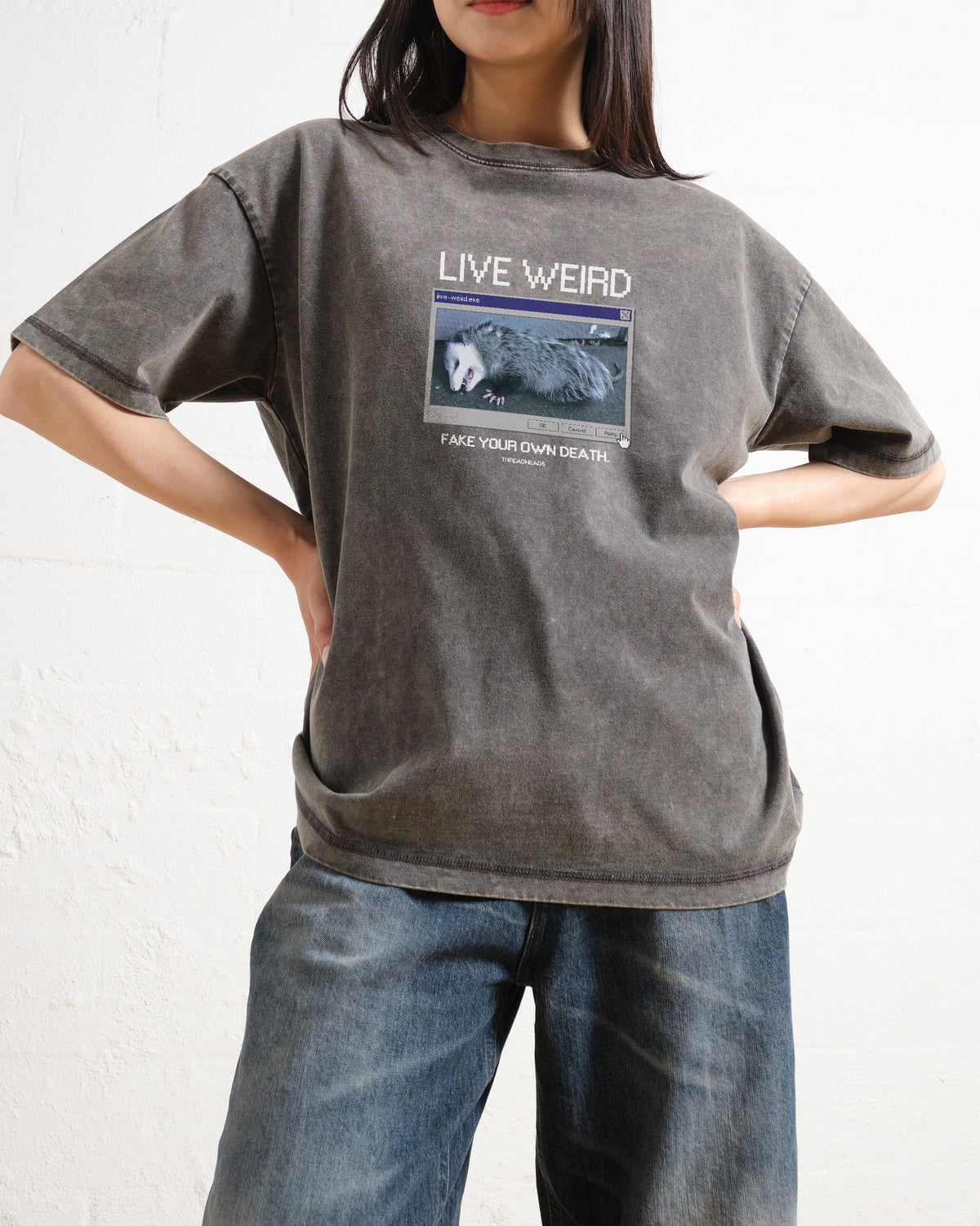 Live Weird, Fake Your Own Death Oversized Tee product image 4