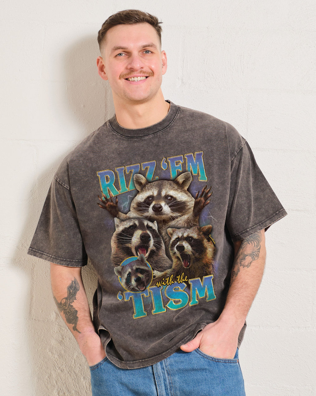 Rizz 'Em With the 'Tism Oversized Tee product image 4