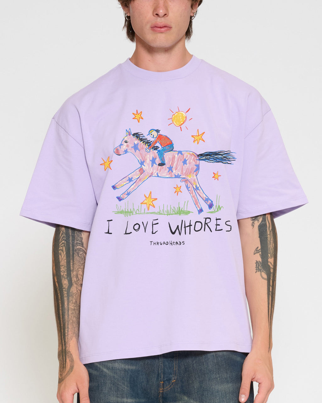 I Love Whores Oversized Tee product image 3