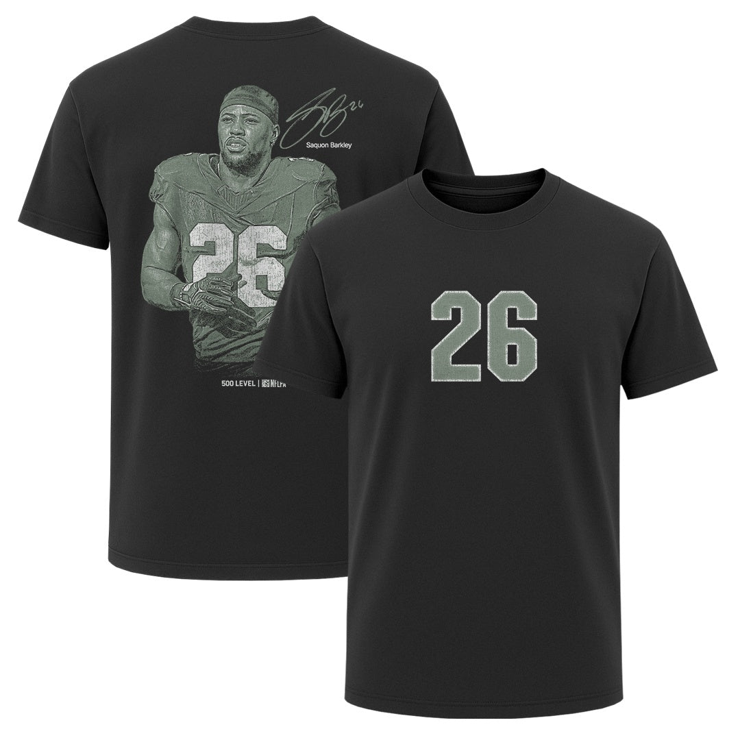 Saquon Barkley Philadelphia Mono Grunge F&B WHT product image 1