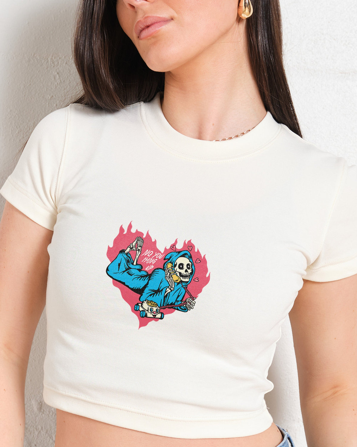 No You Hang Up Baby Tee product image 3