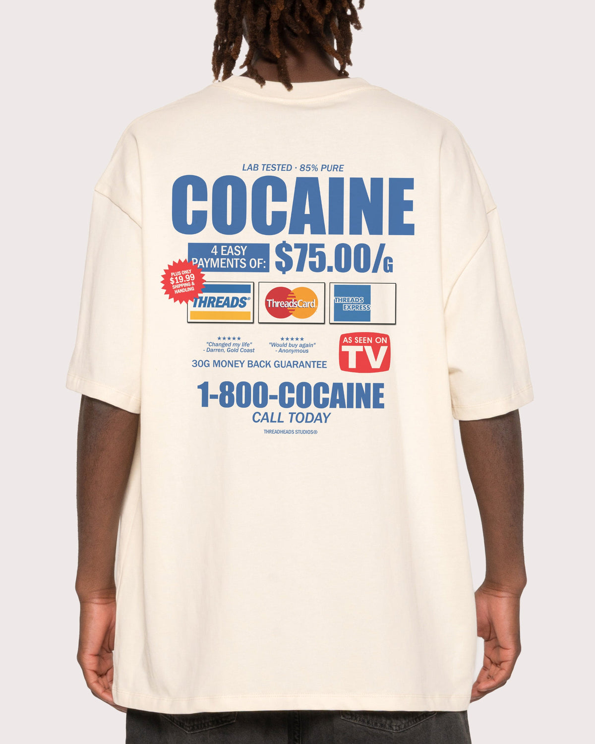 1-800-Cocaine Oversized Tee product image 1
