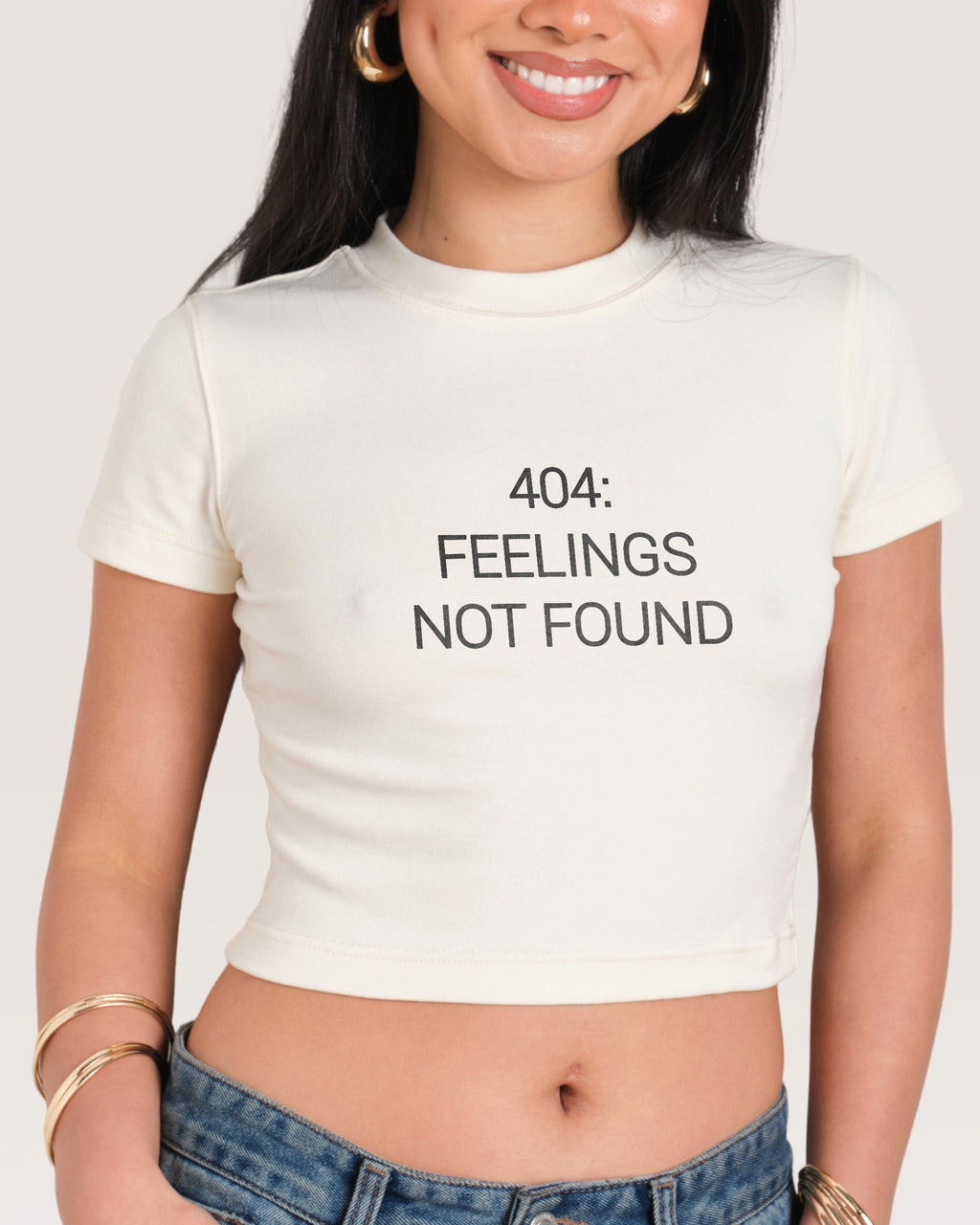 404 Feelings Not Found Baby Tee product image 2