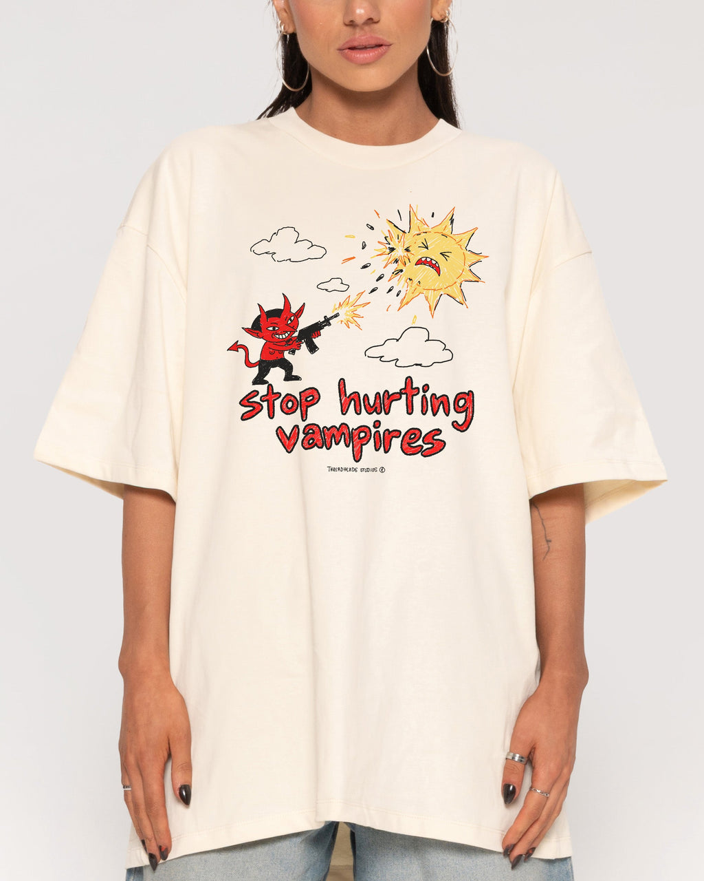 Stop Hurting Vampires Oversized Tee product image 5