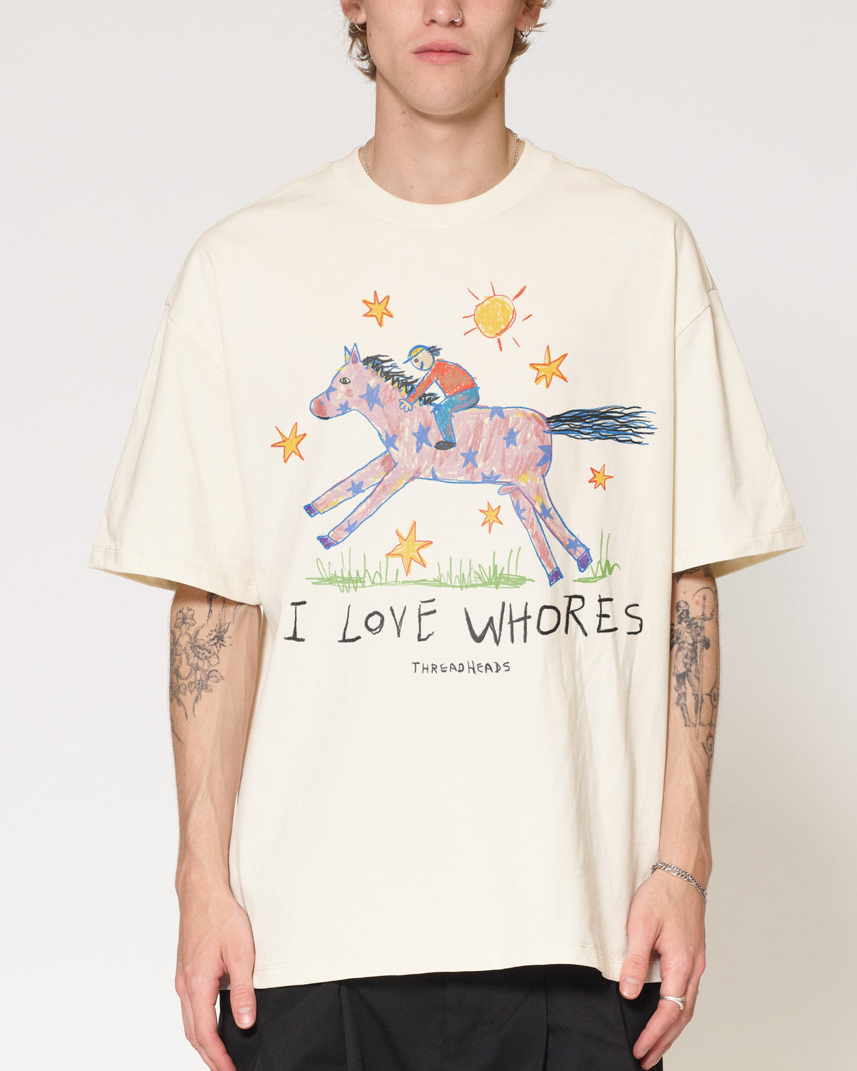 I Love Whores Oversized Tee product image 5