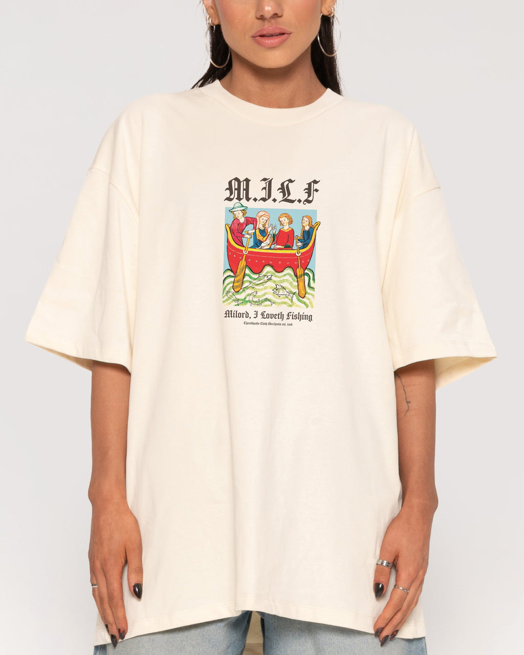 Milord, I Love Fishing Oversized Tee product image 5