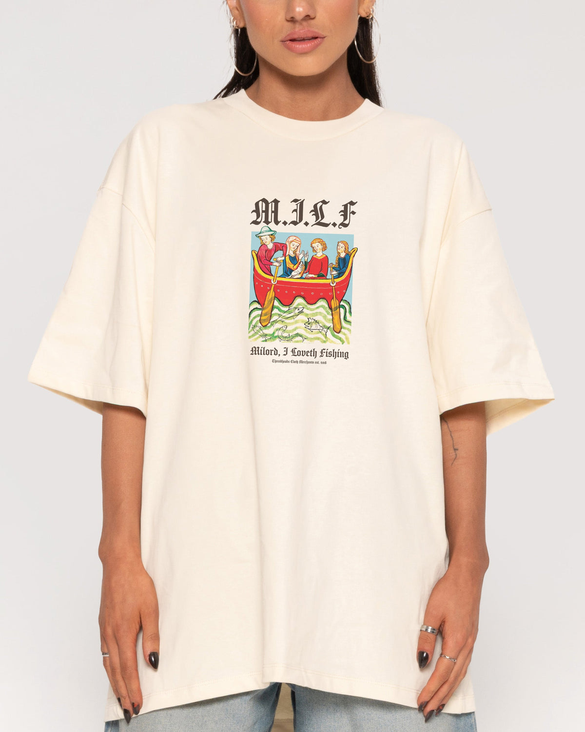 Milord, I Love Fishing Oversized Tee product image 5