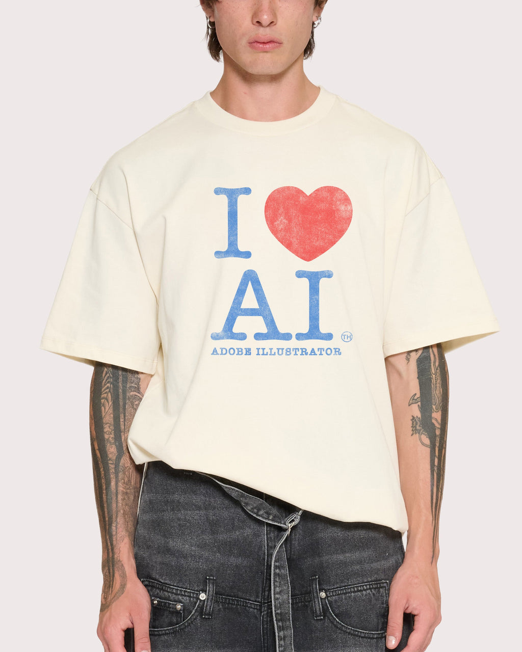I Love AI Oversized Tee product image 3