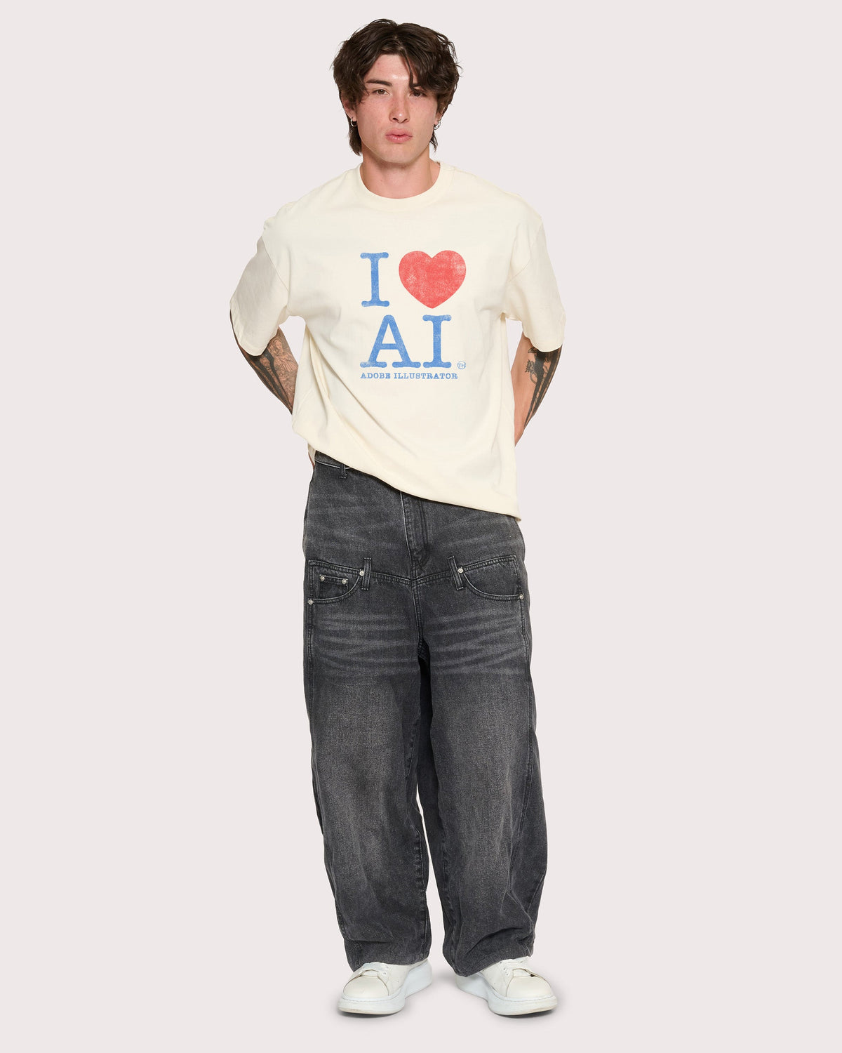 I Love AI Oversized Tee product image 4