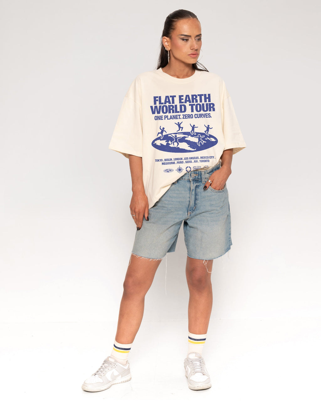Flat Earth World Tour Oversized Tee product image 2